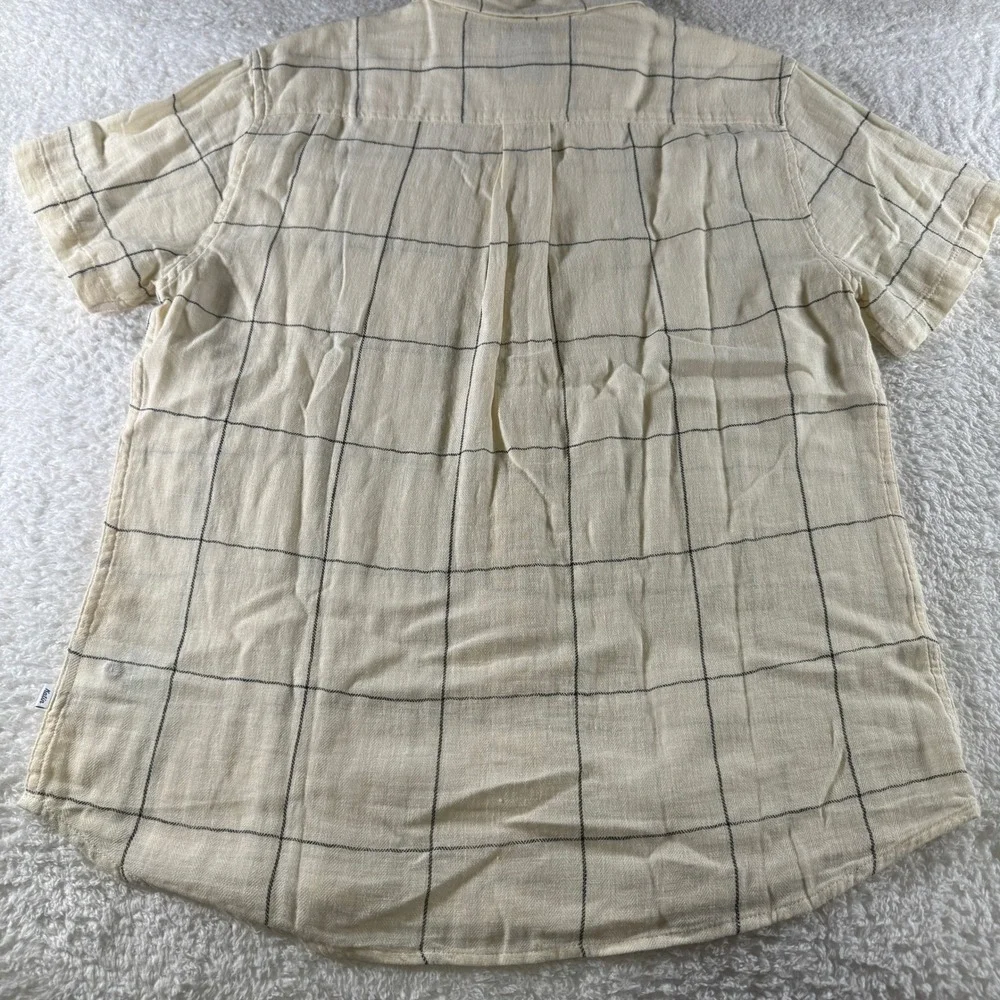 NWT Mens Katin Monty Shirt Beige Button Down Cotton/Linen‎ Medium Beach Surf - Picture 6 of 6